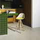 silla de bar contemporánea / para cocina / de cuero / de polipropileno