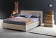 cama de matrimonio / individual / contemporánea / tapizada