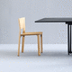 silla de comedor contemporánea / de cuero / con base de acero / tapizada