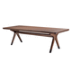 mesa contemporánea / de madera / con base de madera / cuadrada