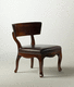 silla clásica / de interior / de cuero / con base de madera