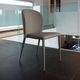 silla contemporánea / de interior / de metal / de cuero artificial