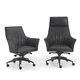sillón de oficina contemporáneo / de cuero / de acero / de poliuretano