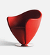 sillón de visita contemporáneo / de cuero / de tejido / de acero cromado