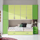 habitación para niños verde / de madera lacada / unisex