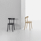 silla contemporánea / de interior / de fresno / con base de fresno