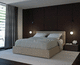 cama de matrimonio / contemporánea / de cuero / para habitación de hotel