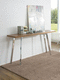 consola contemporánea / de madera / rectangular / plegable