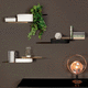 estantería de pared / contemporánea / de madera / de metal lacado