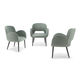 sillón contemporáneo / de cuero / de tejido / para el sector profesional