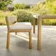 banco contemporáneo / madera / de iroko / sin respaldo