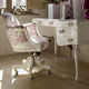 sillón de oficina de estilo / de tejido / de madera / para niña
