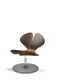 sillón bajo contemporáneo / de cuero / para edificio público