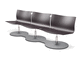 silla contemporánea / de tejido / módulos / con base central