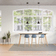 mesa alta contemporánea / de roble / de madera maciza / madera