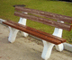 banco para jardín de hormigón / en GRC / con respaldo / de efecto madera