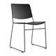 silla contemporánea / de interior / de poliolefina / con base de acero