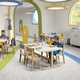 conjunto de mesa y silla contemporáneo / de haya / rectangular / para niños