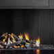 chimenea de gas / empotrable / de pie / de 3 caras