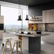 cocina contemporánea / de material laminado / con isla / con asas