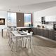 cocina contemporánea / de madera / modular / con asas