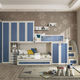 habitación para niños azul / de madera lacada / para niño