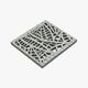 rejilla de ventilación de metal / de piedra / rectangular / profesional