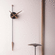reloj contemporáneo / de pared / analógico / de nogal