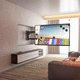 soporte para TV de pared contemporáneo / orientable / motorizado / de metal