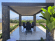 pérgola autoportante / de aluminio / con láminas móviles / con láminas parasol