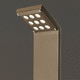 bolardo de iluminación de jardín / contemporáneo / de aluminio fundido / de vidrio