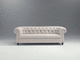 sofá Chesterfield / de tejido / gris / 3 plazas