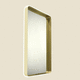 espejo para baño de pared / Art Deco / rectangular / de acero