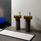 lavabo con base / de resina / brillante / circular