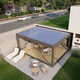 pérgola autoportante / adosada / de aluminio / de acero