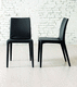 silla contemporánea / de interior / de cuero / tapizada
