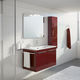 mueble de lavabo doble / suspendido / de pie / de madera