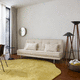 sofá cama / contemporáneo / de tejido / marrón
