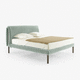 cama de matrimonio / contemporánea / tapizada / con cabecero tapizado