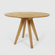 mesa de diseño escandinavo / de roble / con base de roble / redonda