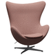 sillón de diseño escandinavo / de tejido / de cuero / de madera