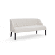 sofá contemporáneo / de tejido / blanco / con base de madera lacada brillante