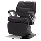 sillón de barbero de cuero artificial / con reposapiés / con reposacabezas / con base central