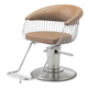 sillón de peluquería contemporáneo / de cuero / de metal cromado / con bomba hidráulica