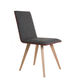 silla contemporánea / de interior / de tejido / de roble