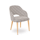 sillón contemporáneo / de tejido / de haya / de madera maciza