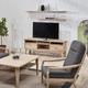 mueble de televisión de diseño escandinavo / lowboards / con soporte para lector de DVD / con cajones