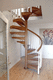 escalera de caracol / con peldaños de madera / con estructura de madera / contemporánea