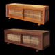 mueble de televisión clásico / de madera maciza / de teca / de bambú