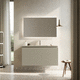mueble de lavabo suspendido / de pie / de madera / contemporáneo